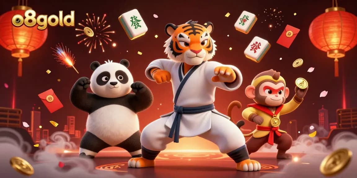 Experience exciting wins at o8gold with engaging characters and vibrant casino themes in a dynamic scene.