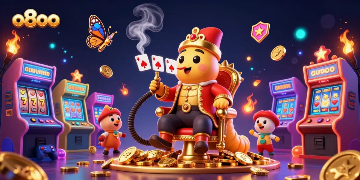Experience the thrilling world of o8oo as you engage with colorful arcade and slot visuals.