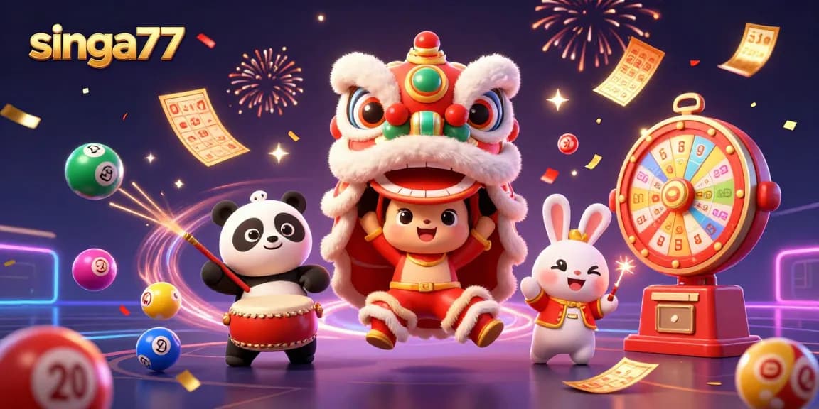 Singa77 brings excitement to the casino scene with a vibrant lion dance and dynamic gambling elements.