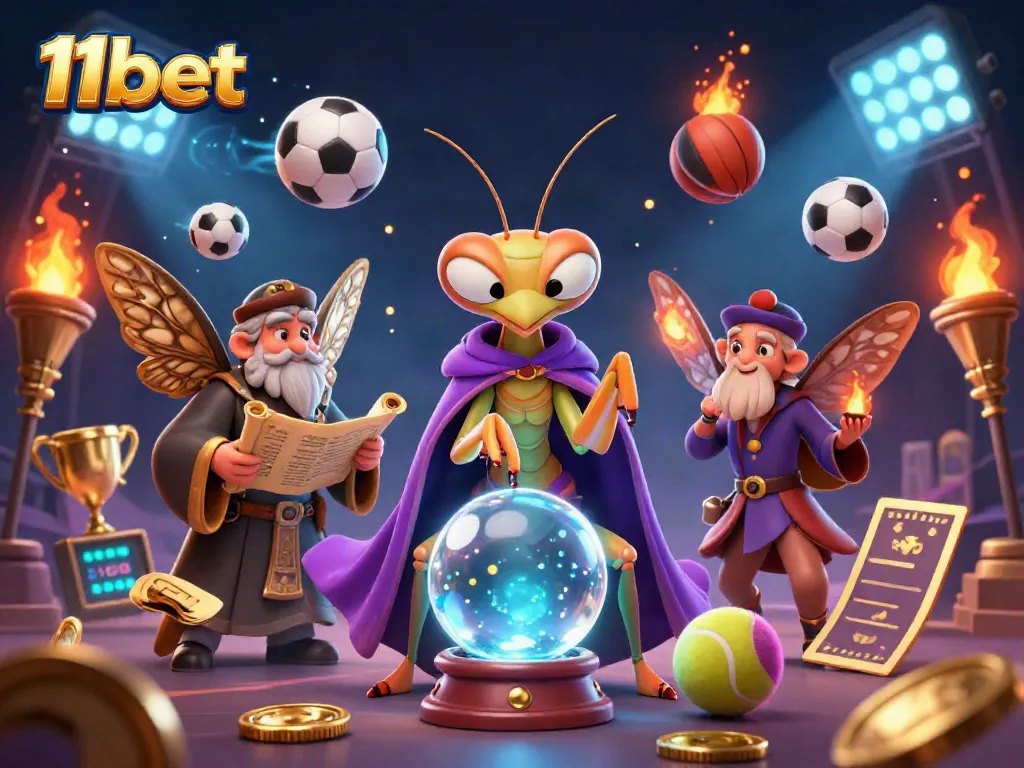 Engage with thrilling games at 11bet, featuring vibrant characters and dynamic gaming elements in a rich casino scene.
