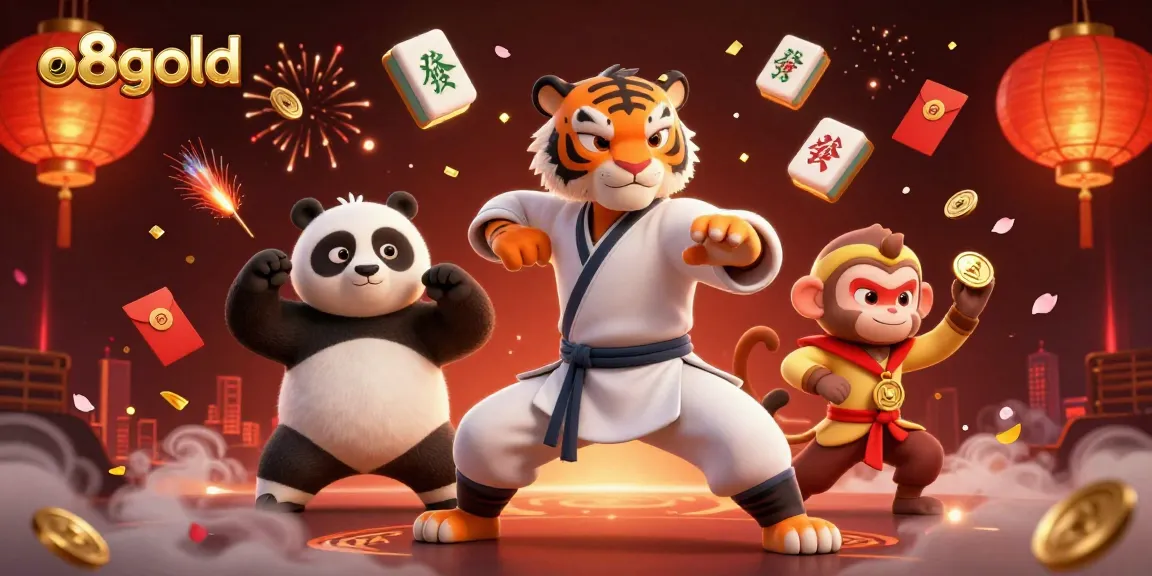 Experience exciting wins at o8gold with engaging characters and vibrant casino themes in a dynamic scene.