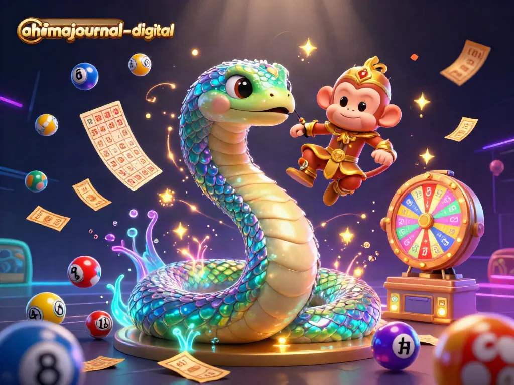 Engaging visual of ahimajournal-digital showcasing a vibrant lottery scene with dynamic elements for players.
