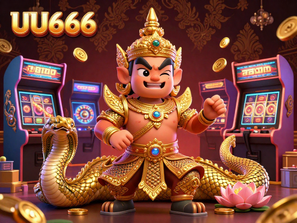Engage with thrilling gameplay at UU666, featuring vibrant 3D guardian characters and dynamic casino elements.