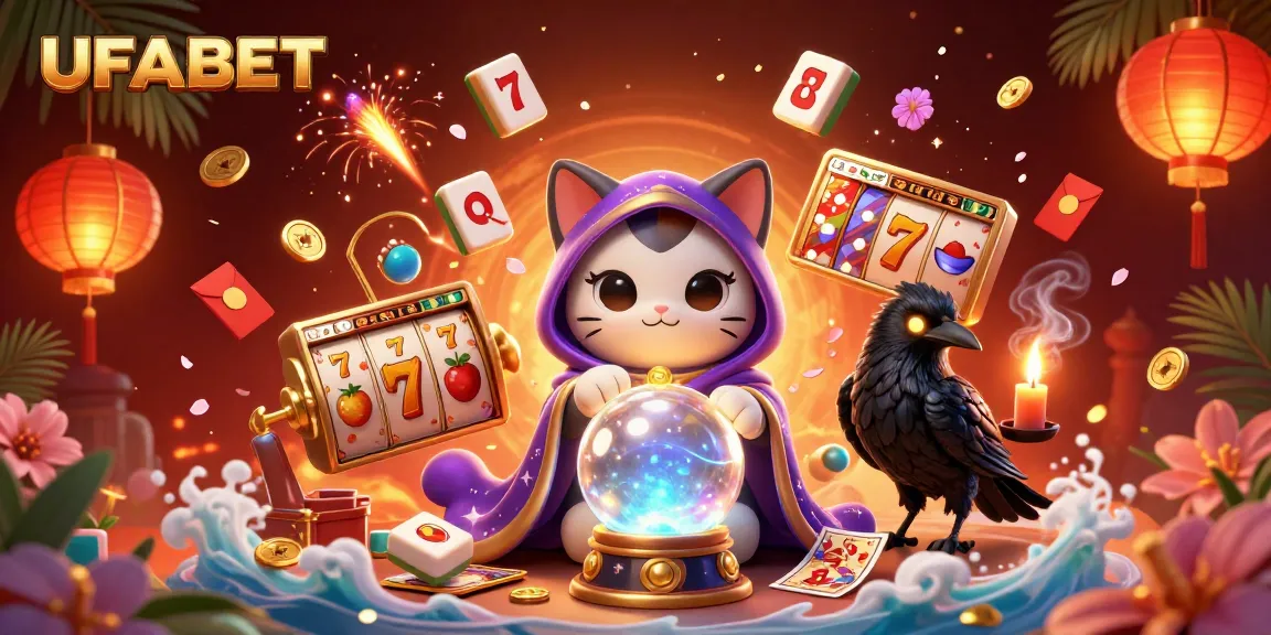 Experience the thrilling excitement at UFABET with 3D animated characters and vibrant casino elements.