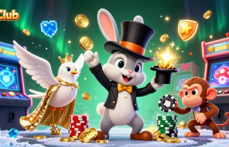 Experience thrilling gaming action with 789Club's vibrant casino scene featuring magical characters and gaming elements.
